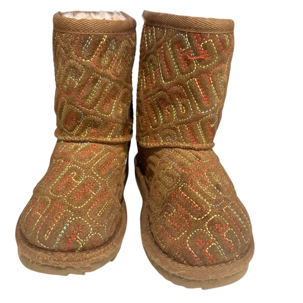 Ugg Classic II Graphic Stitch Boots Toddler Size 7‎ Like new